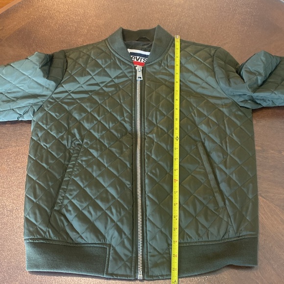Levi’s diamond Quilted army green fall jacket size medium - Picture 10 of 10